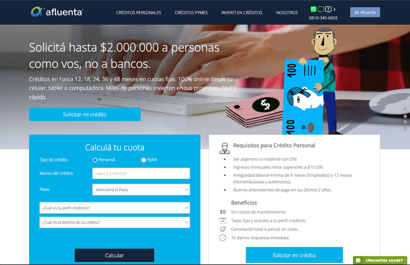 Screenshot del sitio